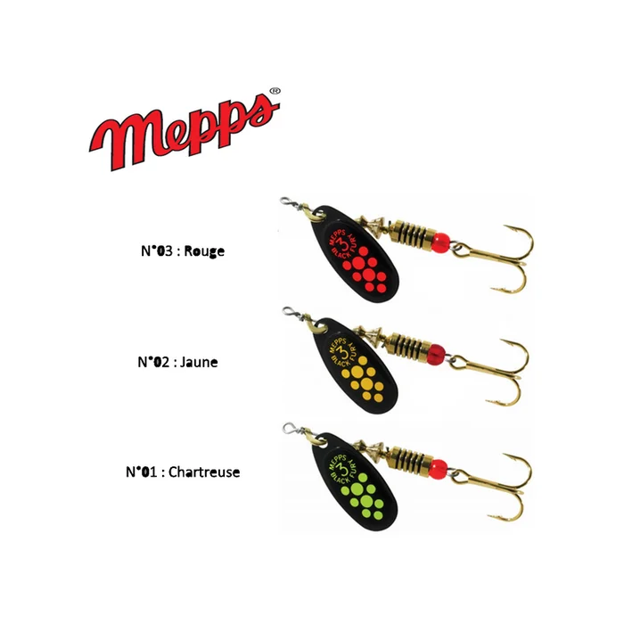 Pack De 2 Cuillers Black Fury Mepps N°1