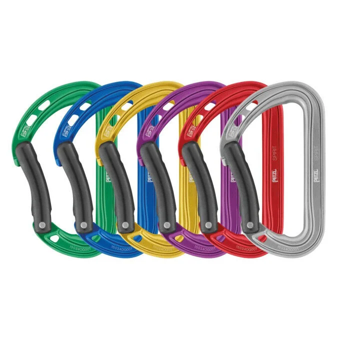 Pack de 6 mousquetons PETZL SPIRIT Courbe