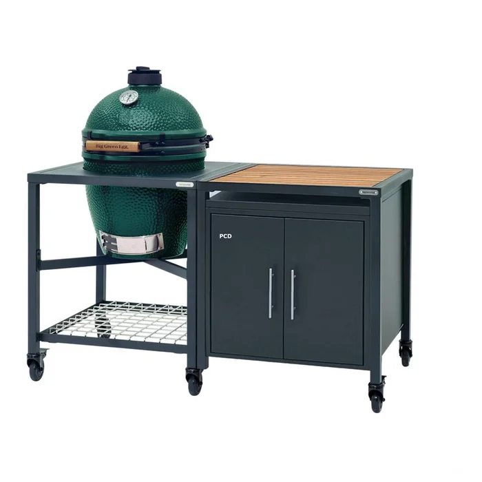 Pack Promo Kamado Big Green Egg XL Avec Table Modulaire, Meuble De Rangement Et ConvEGGtor