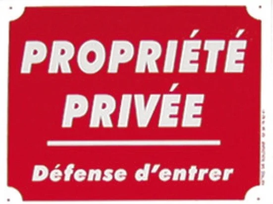 Pancarte en alu Propriété privée, Défense d&rsquo;entrer