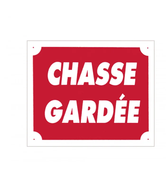 Panneau  »Chasse Gardée » 30 x 25 cm