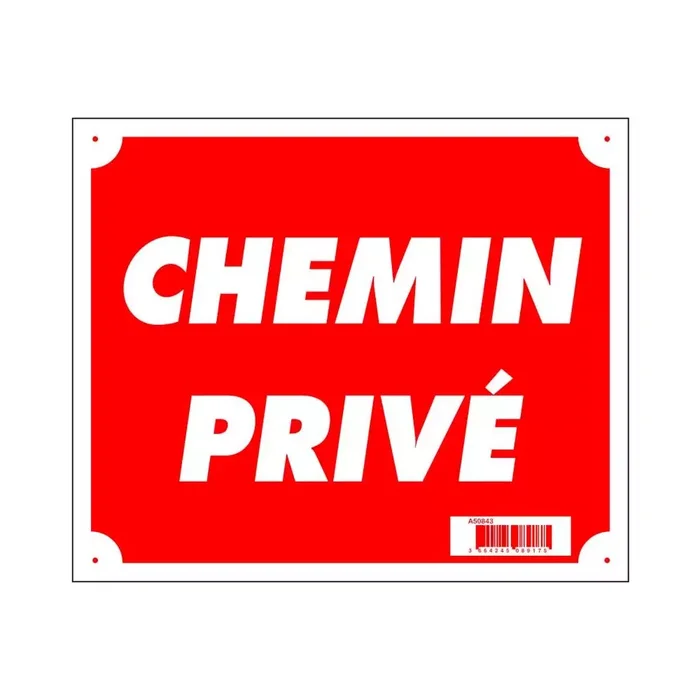 Panneau Chemin privé