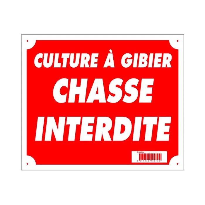 Panneau Culture à gibier