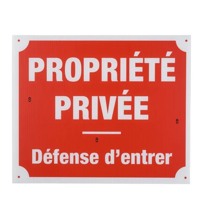 Panneau En Plastique Stepland Propriété Privée Par 10