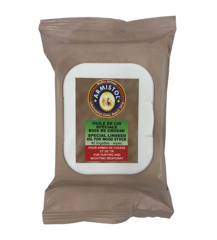 Paquet de 40 Lingettes huilées Armistol pour bois de crosse