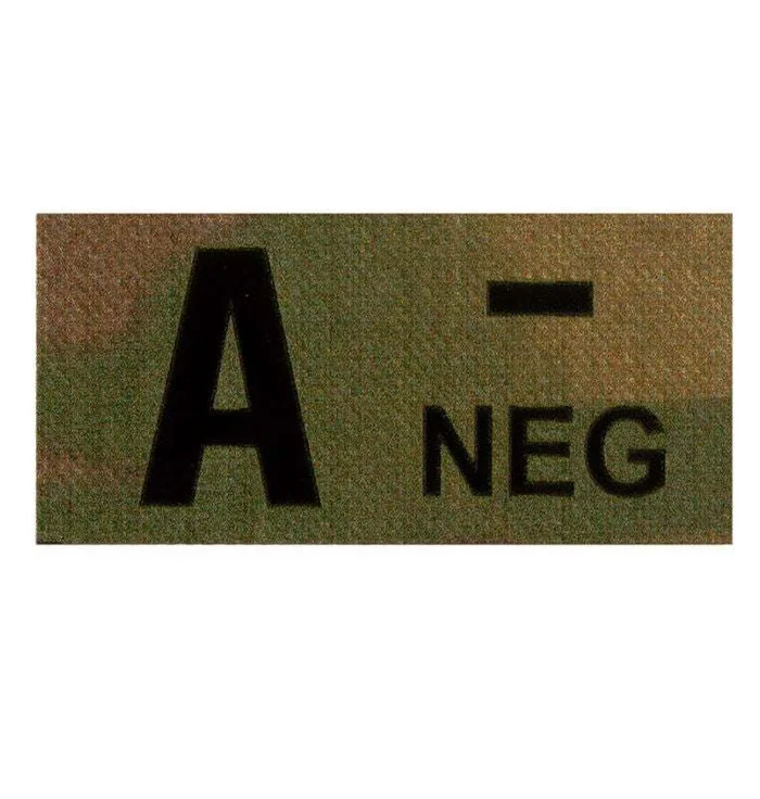 Patch Groupe Sanguin IR A Négatif Multicam Clawgear
