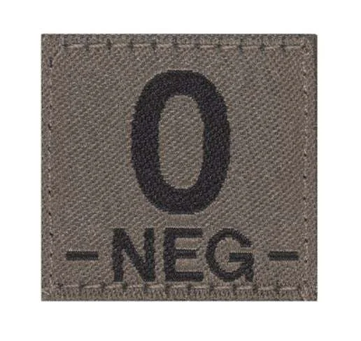 Patch Groupe Sanguin O Négatif OD Clawgear