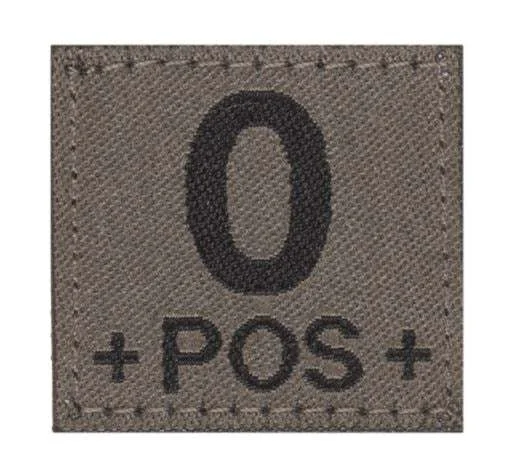 Patch Groupe Sanguin O Positif OD Clawgear