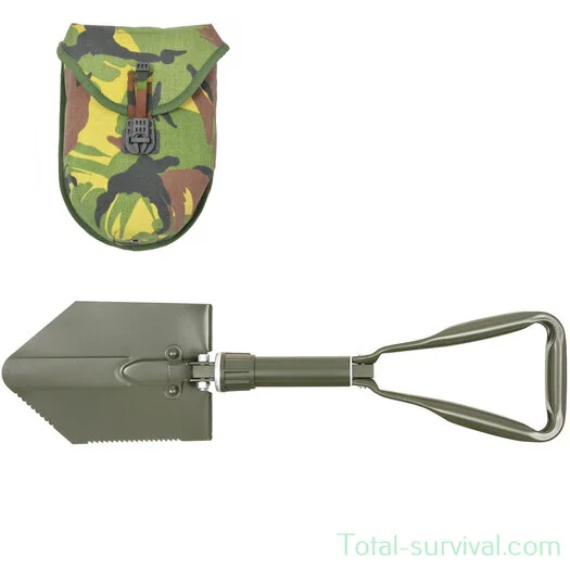 Pelle pliable Armée hollandaise en 3 parties avec poche Molle, woodland DPM