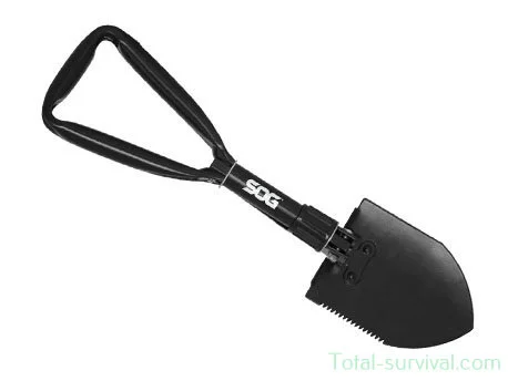 Pelle pliable SOG Pioneer en 3 parties avec couvercle, noir
