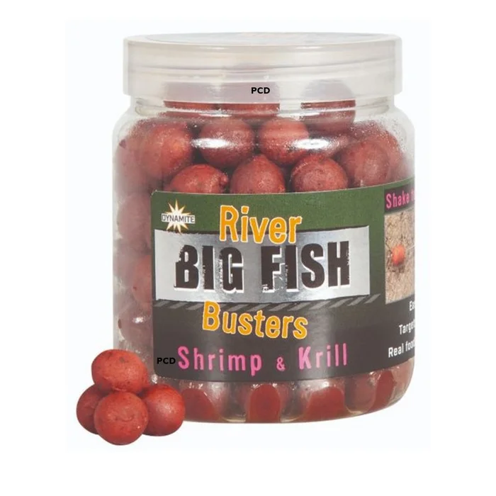 Pellets D&rsquo;eschage Dynamite Baits Big Fish River Shrimp & Krill Hookbaits Busters 120G