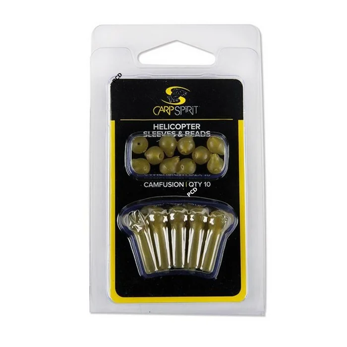 Perles Et Manchons Hélicoptère Carp Spirit Helicopter Sleeves & Beads Par 10