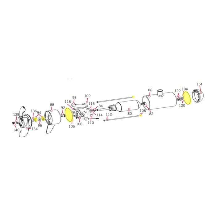 Pièce de moteur de pêche à la traîne Minn Kota – KIT JOINT ET JOINT TORIQUE 112# – 2881450 – Image 2