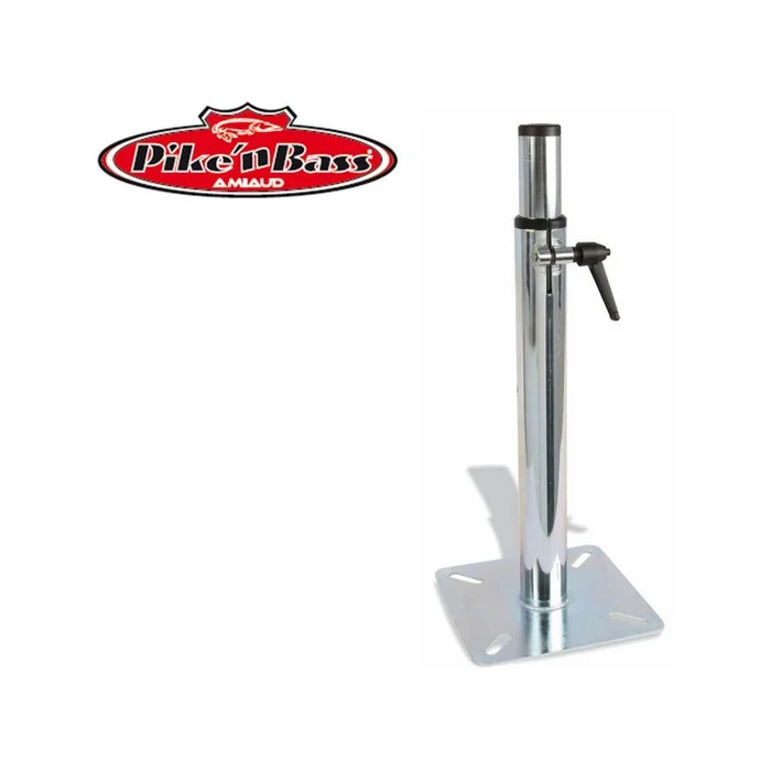 PIED TELESCOPIQUE ACIER A PLATINE CARREE PIKE&rsquo;N BASS