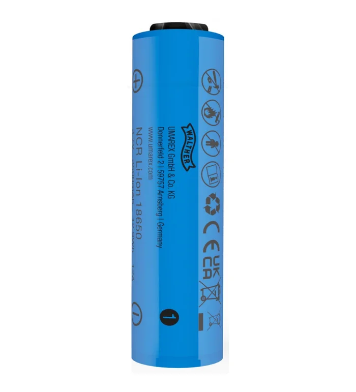 Pile pour lampe walther 18650 li-ion 3500 mah