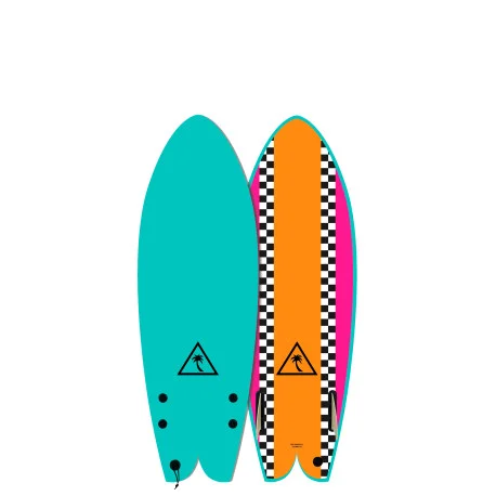 Planches Surf en mousseCatch Surf HERITAGE 5&rsquo;6 RETRO FISH TWIN – Turquoise/Orange