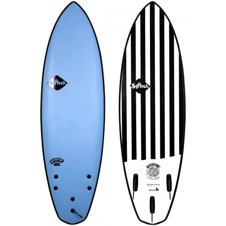 Planches Surf en moussesoftech Toledo WildFire FCS II striped