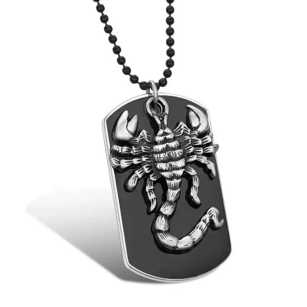 PLAQUE MILITAIRE – SCORPION (ARGENT)