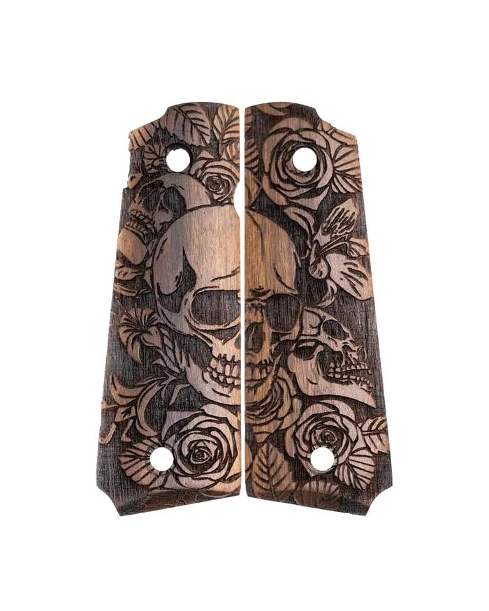 PLAQUETTES BOIS PT1911 SKULL