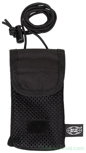 poche de téléphone portable MFH « Molle », noir, lanière