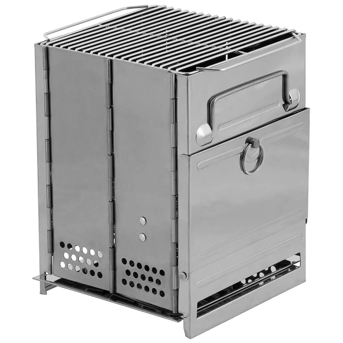 Poêle à bois Fusée Rocket Stove avec grille Pliable 27 x 20 x 20cm