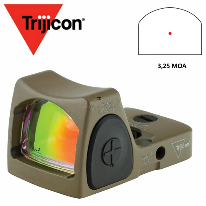 POINT ROUGE TRIJICON RMR RM06 3.25 MOA FINITION FDE