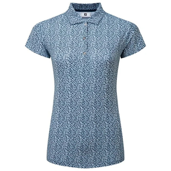 Polo Footjoy Animal Print Cap Sleeve Shirt Skyway