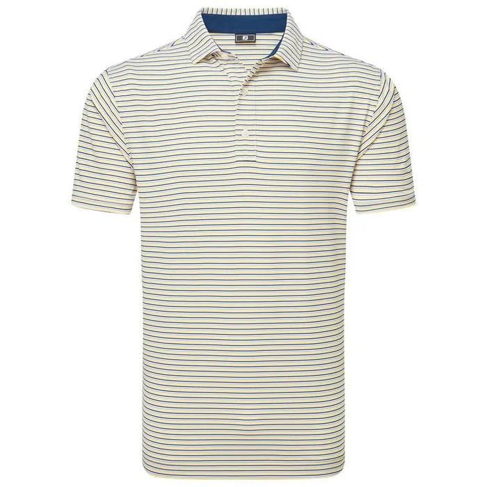 Polo Footjoy Balance Stripe Lisle White Taxi