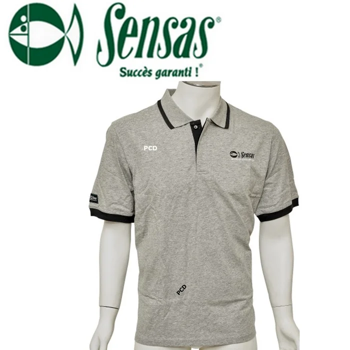 POLO MANCHES COURTES SENSAS FASHION CLUB GRIS