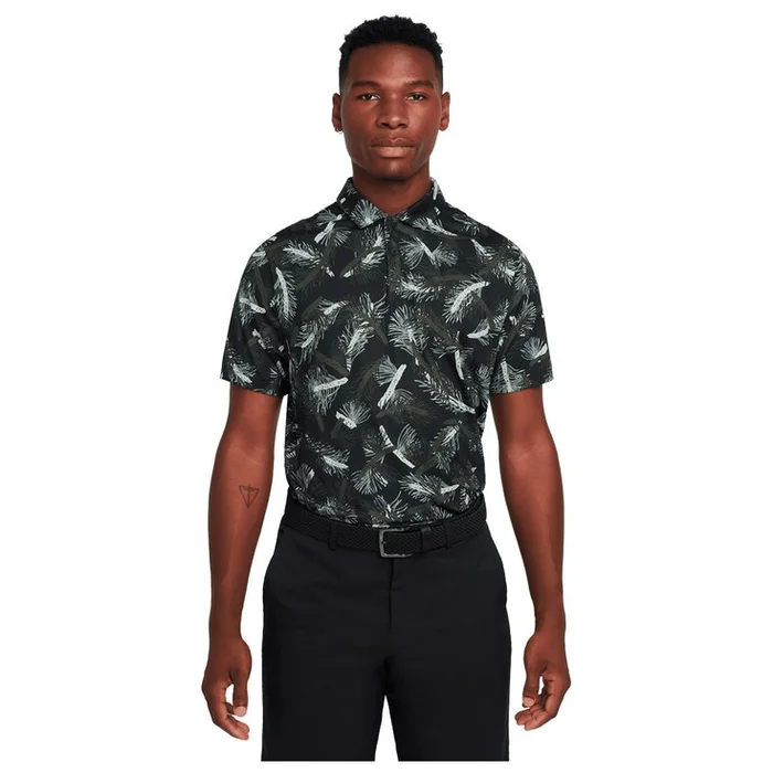 Polo Nike Dri Fit Tour Polo Pine Print Cargo Khaki Black