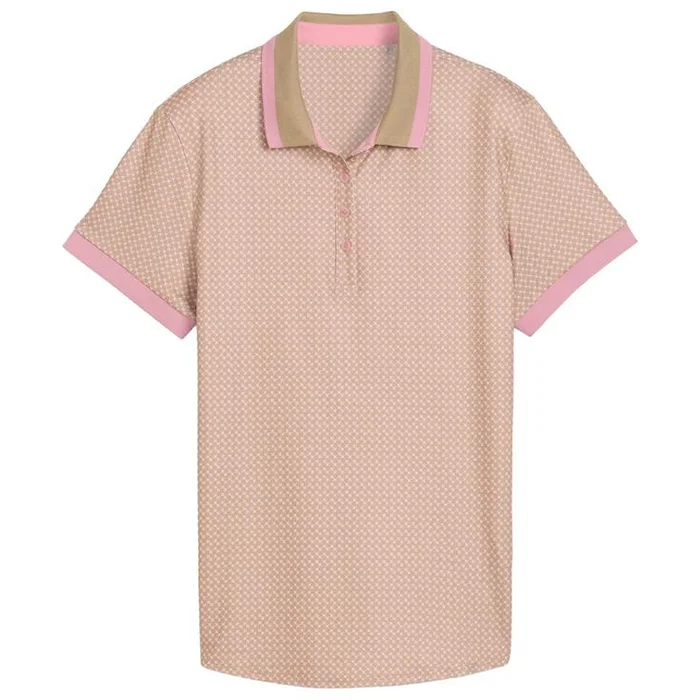 Polo Puma Golf W Cloudspun Micro Spark Short Sleeve Ice Coffee