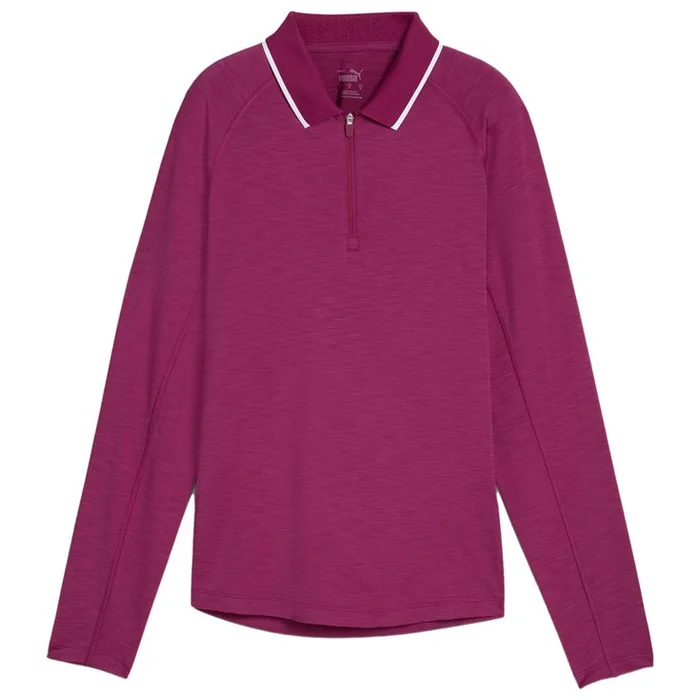 Polo Puma Golf W You-V LS Polo Magenta Gleam