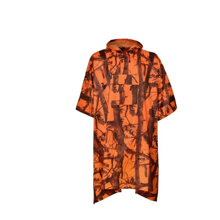 Poncho Homme Percussion Renfort Ghost Camo Blaze & Black