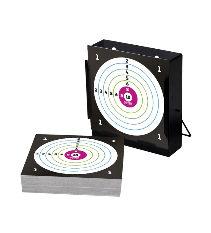 Porte-cible 14x14cm + 100 cibles