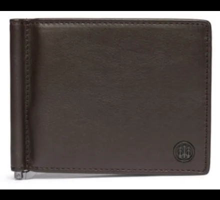 Portefeuille avec clip marron BERETTA