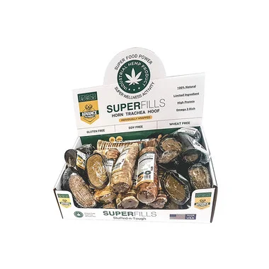 Produits pour animaux de compagnie avancés Well Superfills Horn avec fromage et chanvre