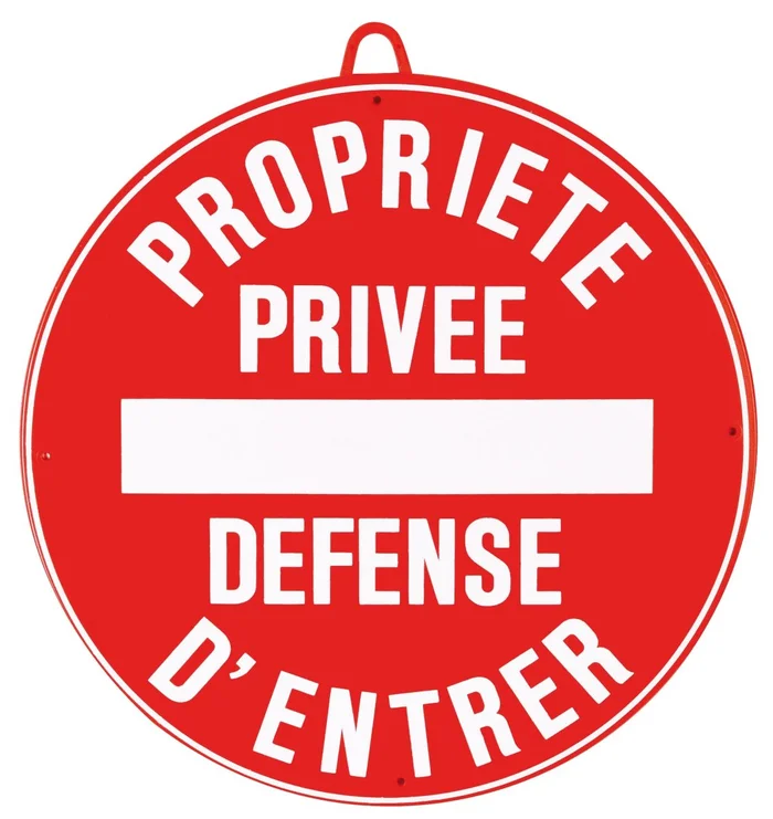 PROPRIT PRIVE DFENSE D’ENTRER DIAM. 28 CM, ROUGE