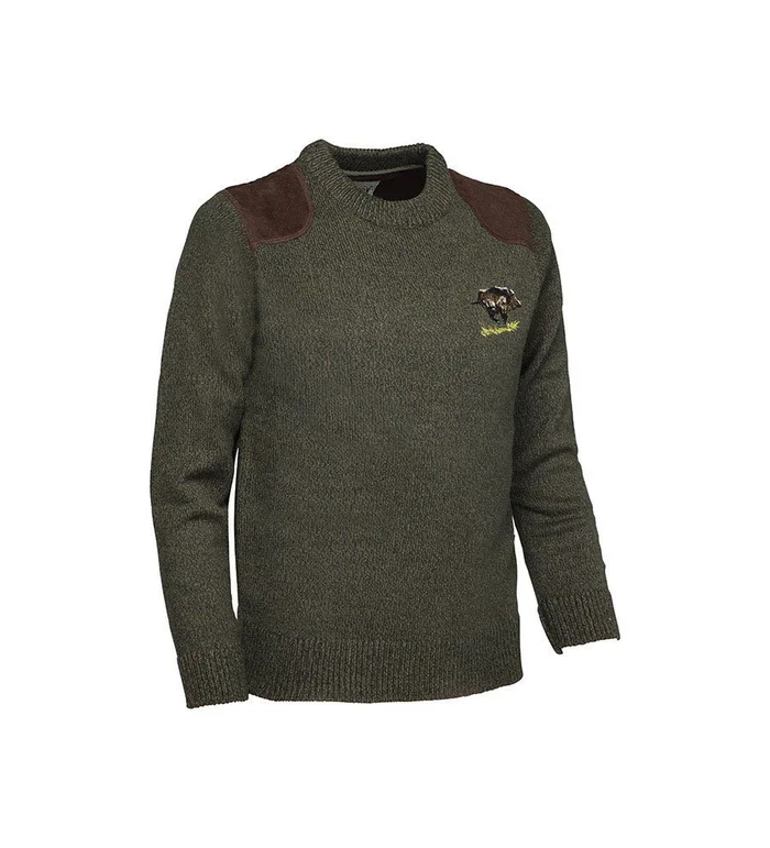 Pull brode col rond enfant