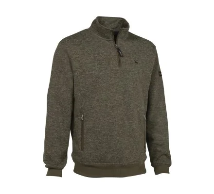 Pull chasse col zippé Muntjac kaki ProHunt VERNEY CARRON – Image 2