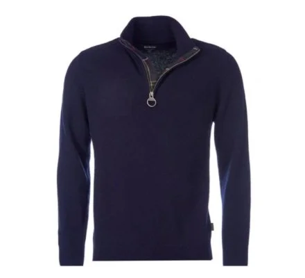 Pull col montant Holden bleu BARBOUR