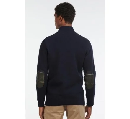 Pull col montant Holden bleu BARBOUR – Image 2