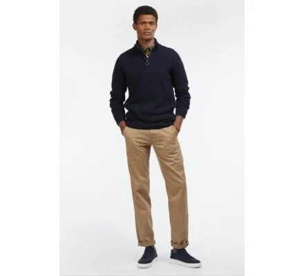 Pull col montant Holden bleu BARBOUR – Image 4