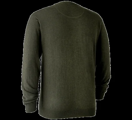 Pull en tricot col V Kingston vert DEERHUNTER – Image 2