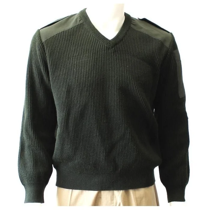 Pull militaire col V Armée Française occasion bon état