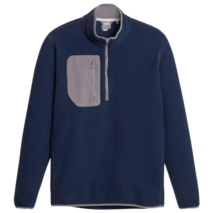 Pull Puma Golf Fleece 1/4 Zip Navy Blazer Slate Sky