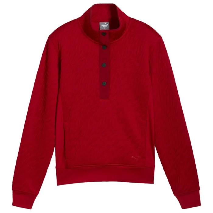 Pull Puma Golf W Jacquie Snap Pullover Intense Red