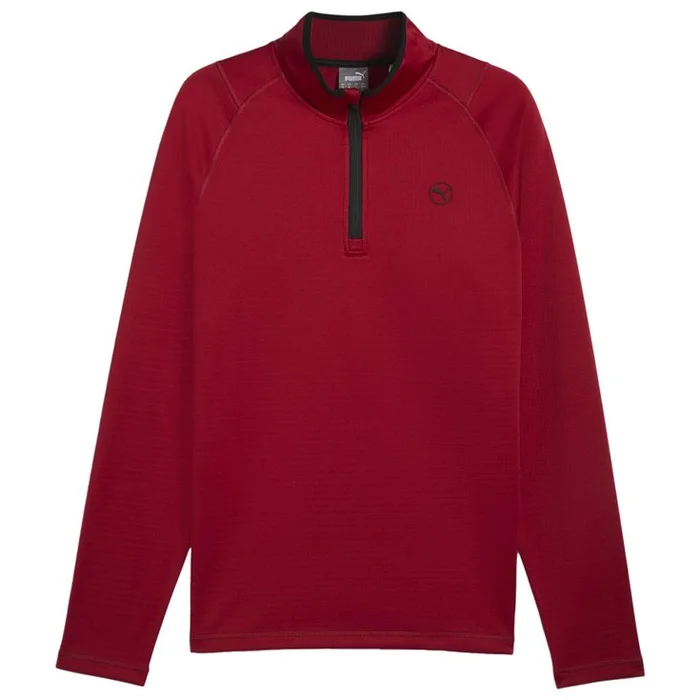 Pull Puma Golf Waffle Fleece 1/4 Zip Intense Red