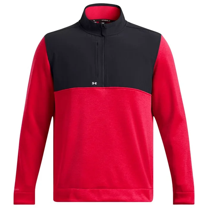 Pull Under Armour Drive Storm Sweater Fleece Half Zip Red Black White