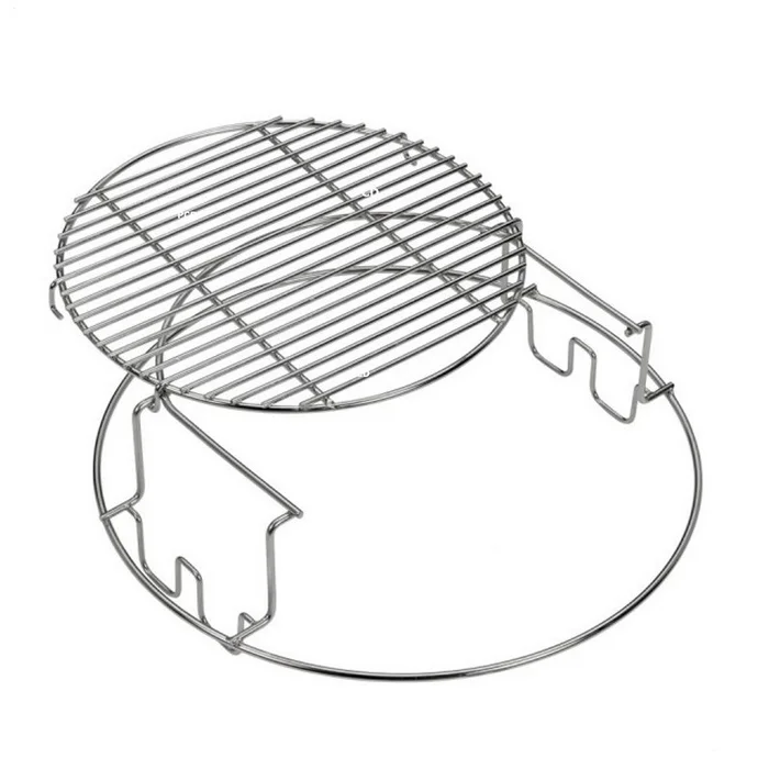 Rack Multi Niveau Avec Grille Ronde Inox Pour Kamado Green Egg XL