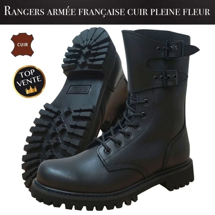 Rangers militaire OPEX en cuir Armée Française
